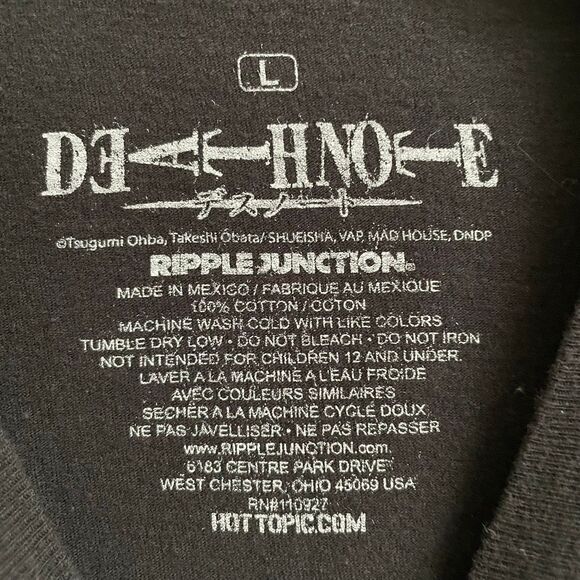Death Note Ryuk Ripple Junction Graphic T-shirt Men’s L Anime Horror Manga Black - Picture 3 of 3